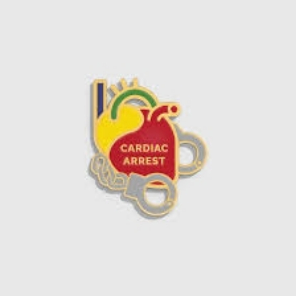 FIGS | V Coterie Cardiac Arrest Enamel Pin - Red